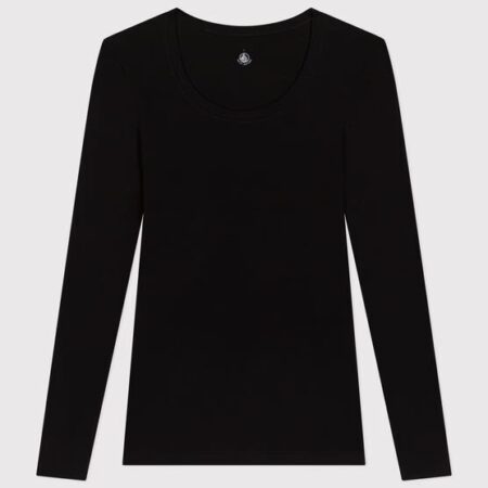 TEE SHIRT ML NOIR FEMME/A0BD2