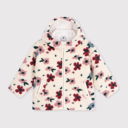 VESTE A CAPUCHE SHERPA FLEURS/A0GGI