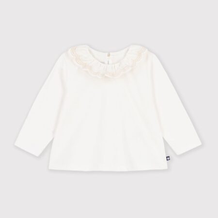 TEE SHIRT A COL ECRU/A0GGO