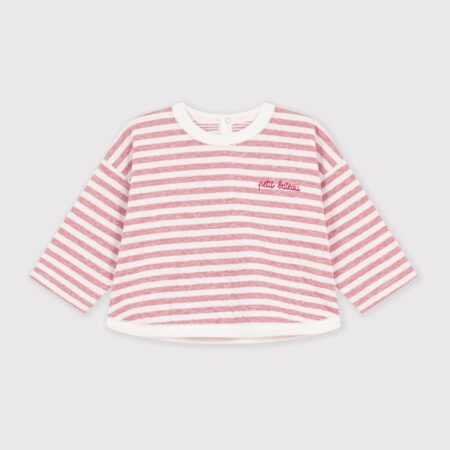 MARINIERE RAYURES ROSE BEBE/A0H12