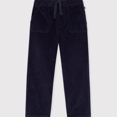PANTALON VELOURS MARINE/A0GKS