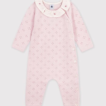 COMBINAISON TRICOT A COL ROSE/A0GCQ