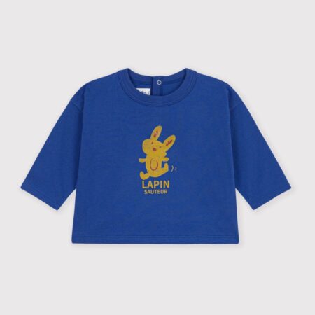TEE SHIRT BLEU LAPIN /A0H18
