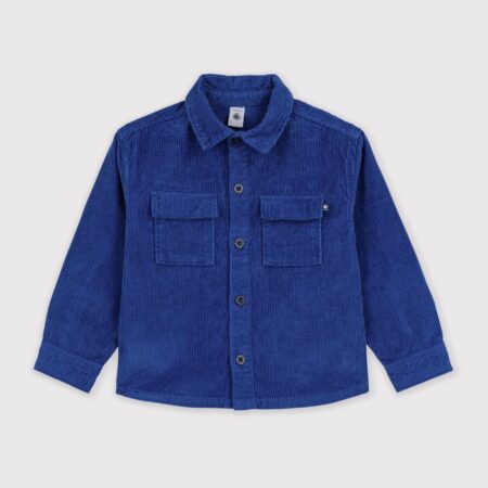SURCHEMISE VELOURS BLEU/A0GFY